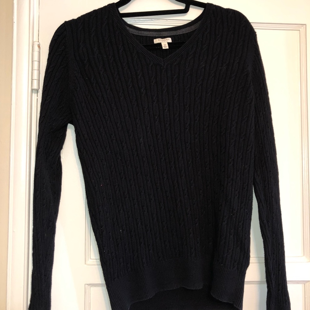 Black Sonoma Cable Knit Sweater